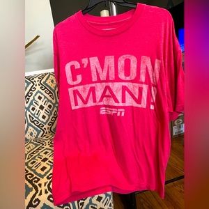 Men’s ESPN C’mon Man red T-shirt 2XLT